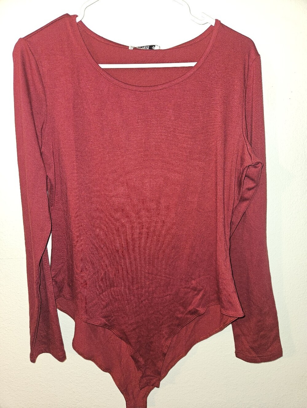 Moyiko Womans Red Long Sleeve Bodysuit Size Xl